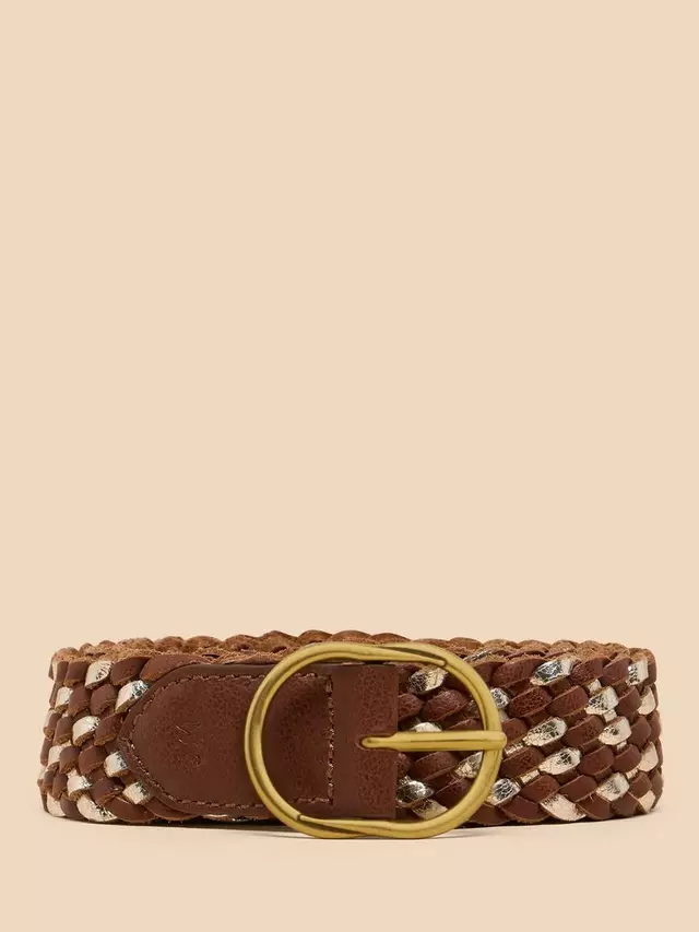 

Ремень White Stuff Leather Weave, цвет tan/multi