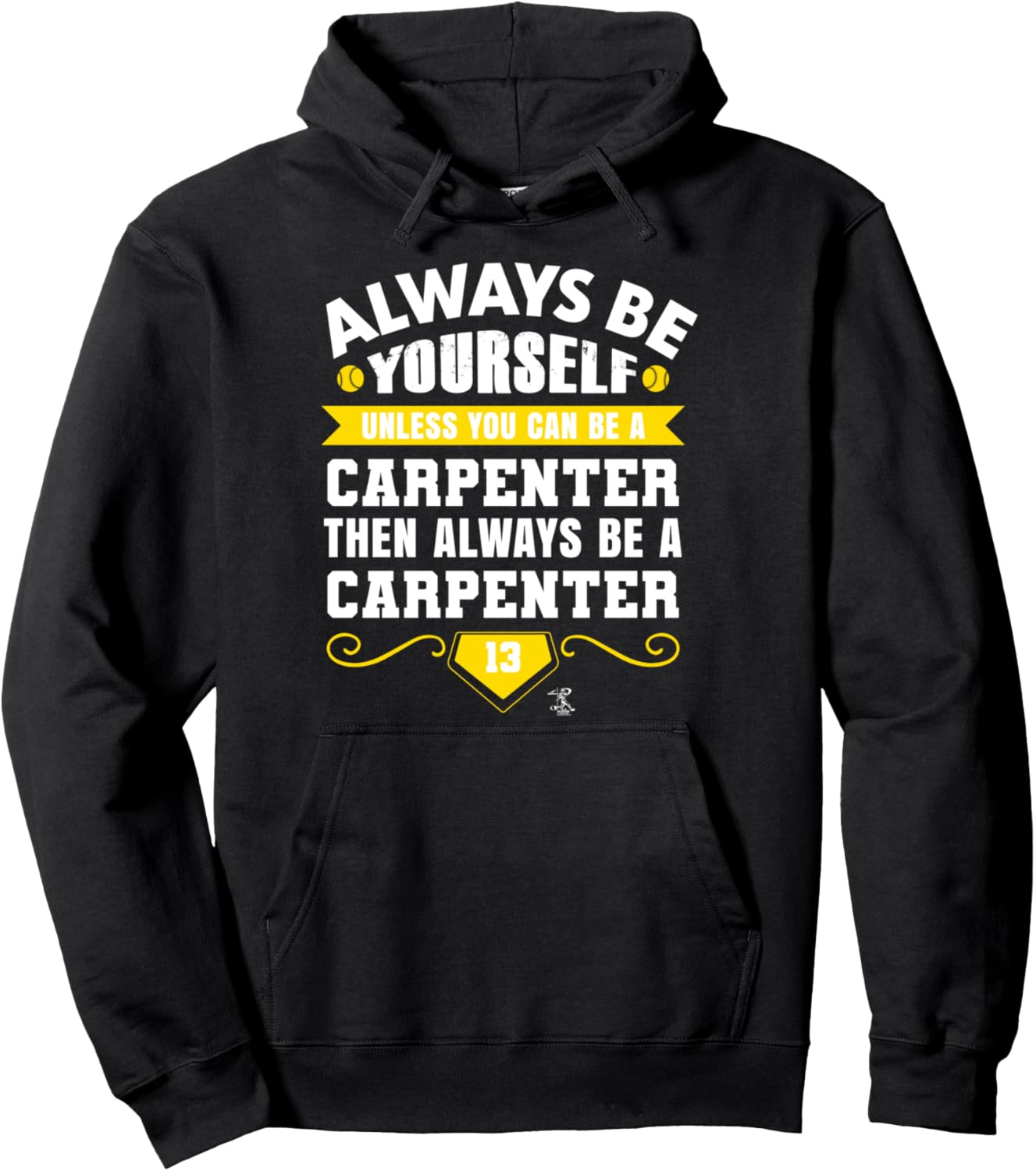 

Худи Matt Carpentary Gameday Hoodie Always Yourself Ballpark Mvp, черный