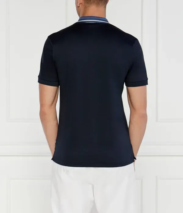 Поло Филлипсон 36 slim fit Boss, темно-синий — фото 4