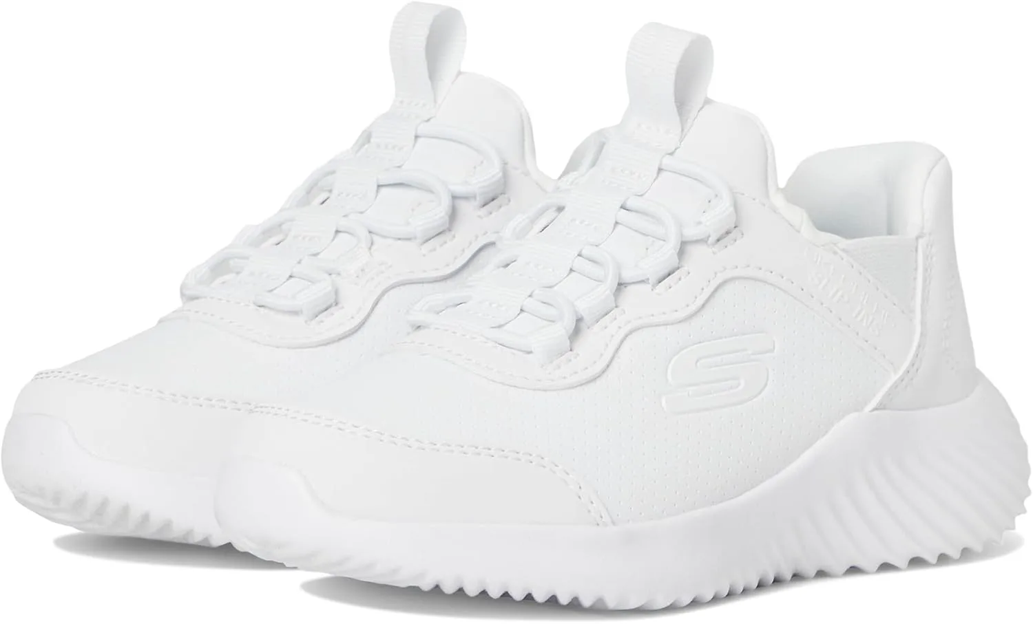 Мужские слипоны Skechers Hands Free Bounder 403896L (маленький/большой ребенок), белый