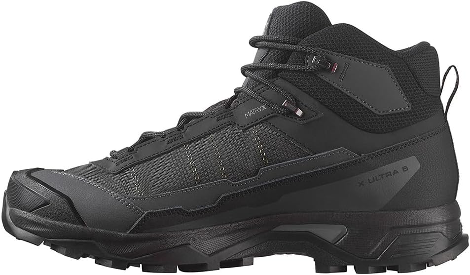 Мужские кроссовки Salomon X Ultra 5 Mid GTX для пешего туризма, Black/Asphalt/Castlerock — фото 3