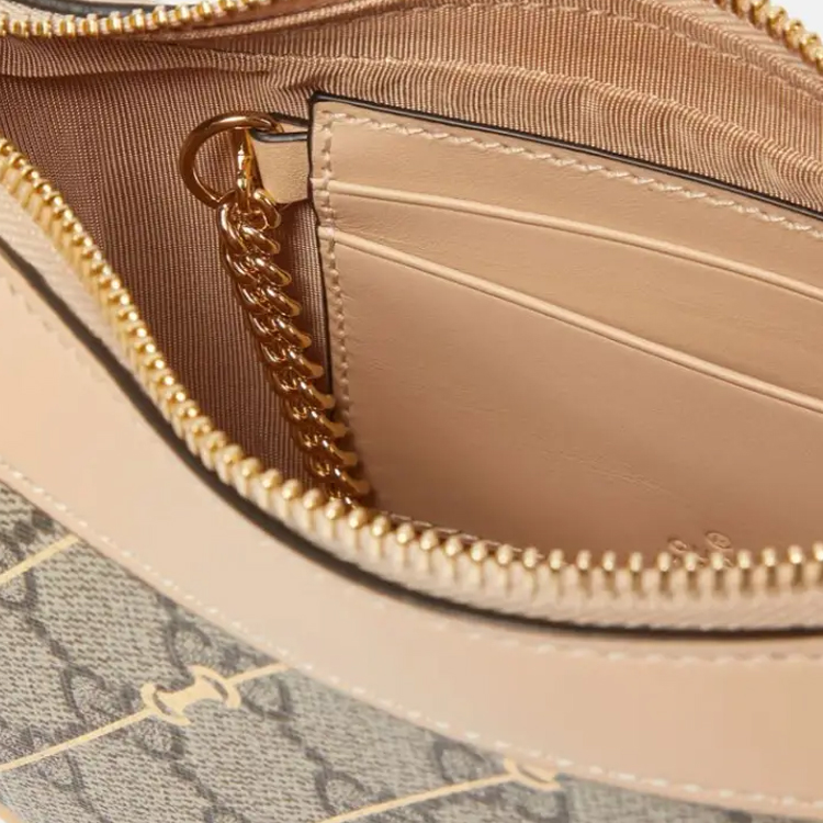 Женская сумка через плечо GUCCI Ophidia из канваса с кожаной отделкой — фото 2