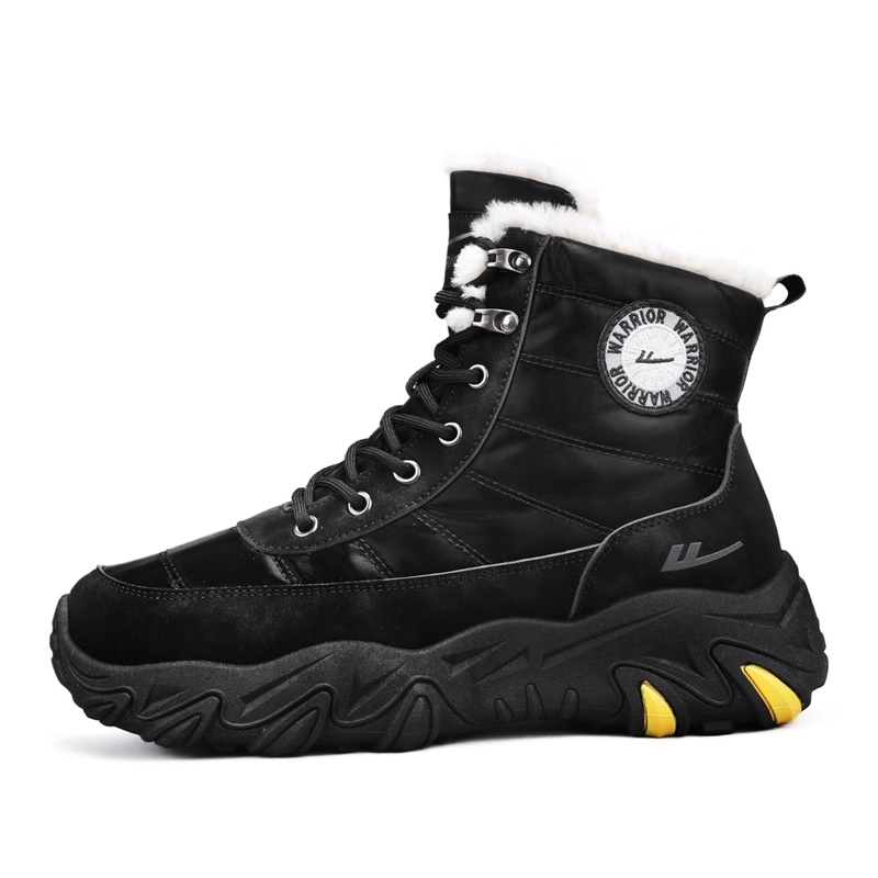 

WARRIOR Термостойкие абразивоустойчивые утепленные противоскользящие сбалансированные снегоходные ботинки Men's Black