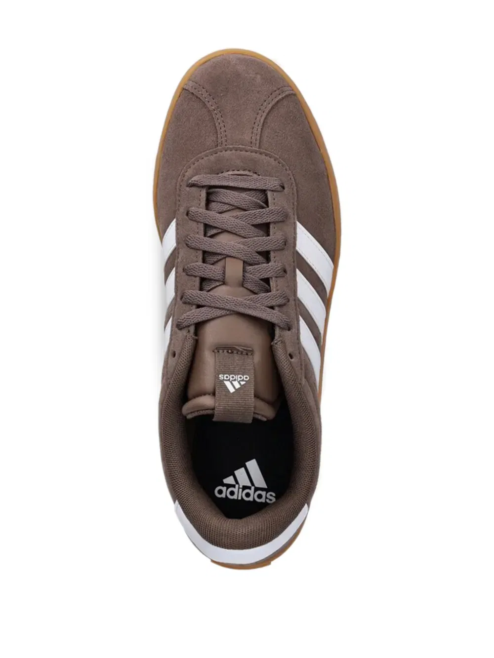 Кроссовки на шнуровке с логотипом Adidas, коричневый — фото 3