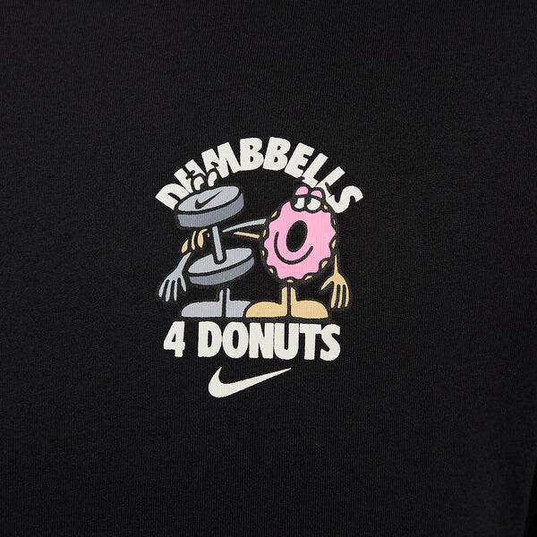 Футболка NIKE DRI-FIT Dumbbell Donut Short Sleeve 'Black', черный — фото 2