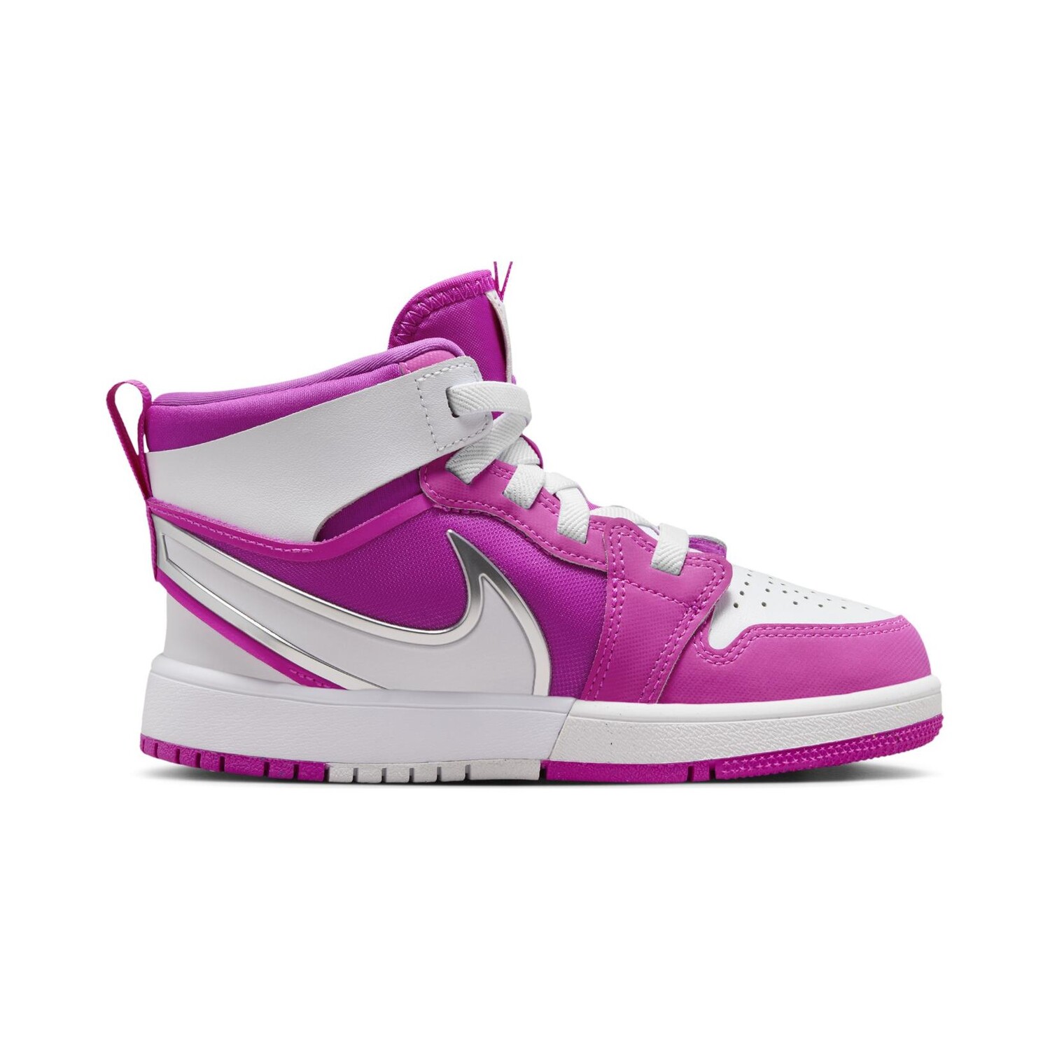 Баскетбольные кроссовки Air 1 Kids PS Mid-top розовые/белые Jordan, розовый — фото 2