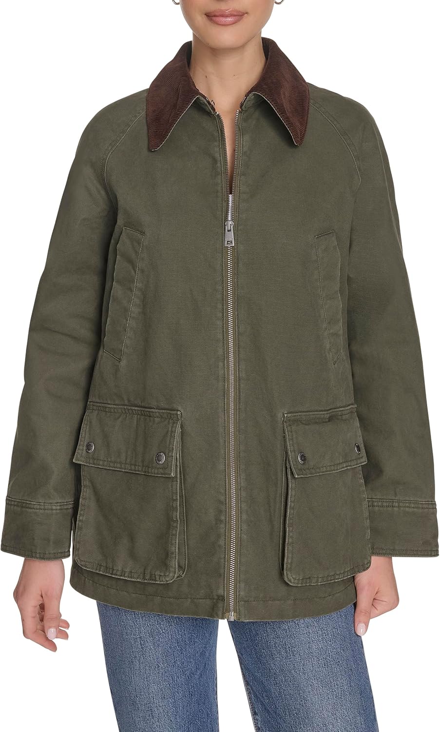 

Levi's Женская хлопковая амбарная куртка, Olive