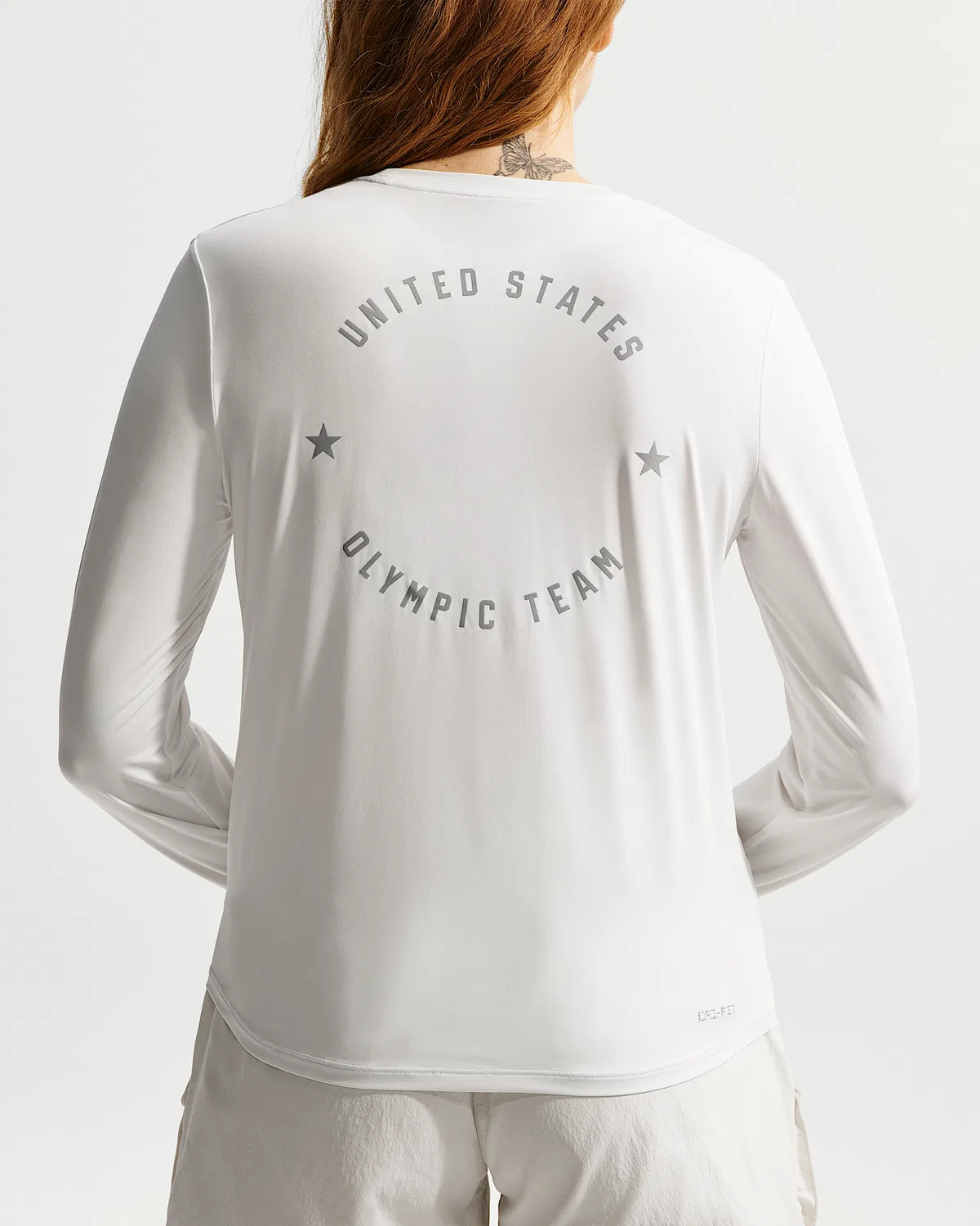 Женская длинная футболка Dri-FIT Nike Team USA One, Summit White — фото 2