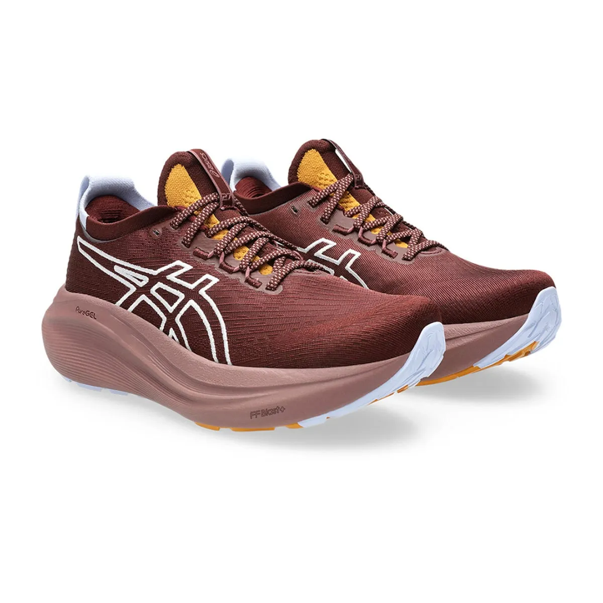 Женские беговые кроссовки Gel-Nimbus 27 TR Asics, бежевый/красный — фото 2