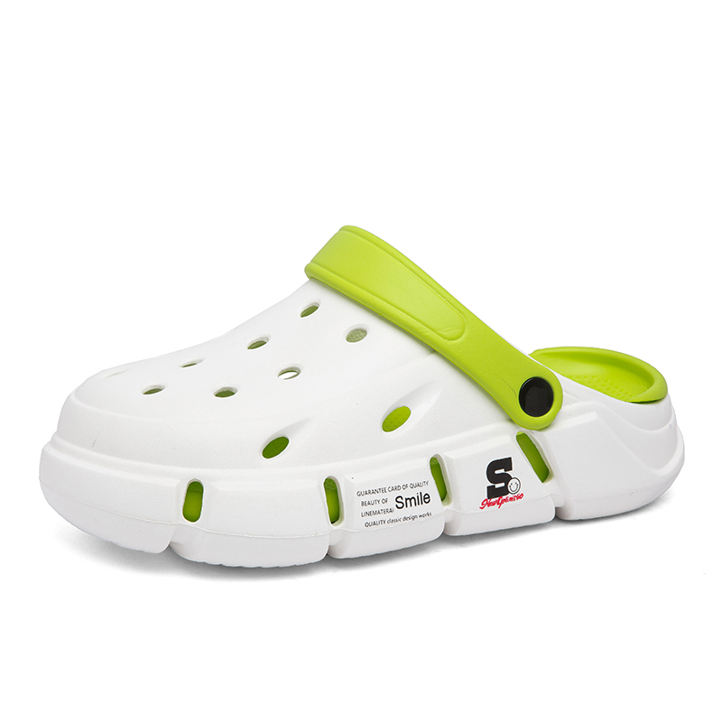 

KLAOSD Клоги унисекс бело-зеленые, цвет White Green