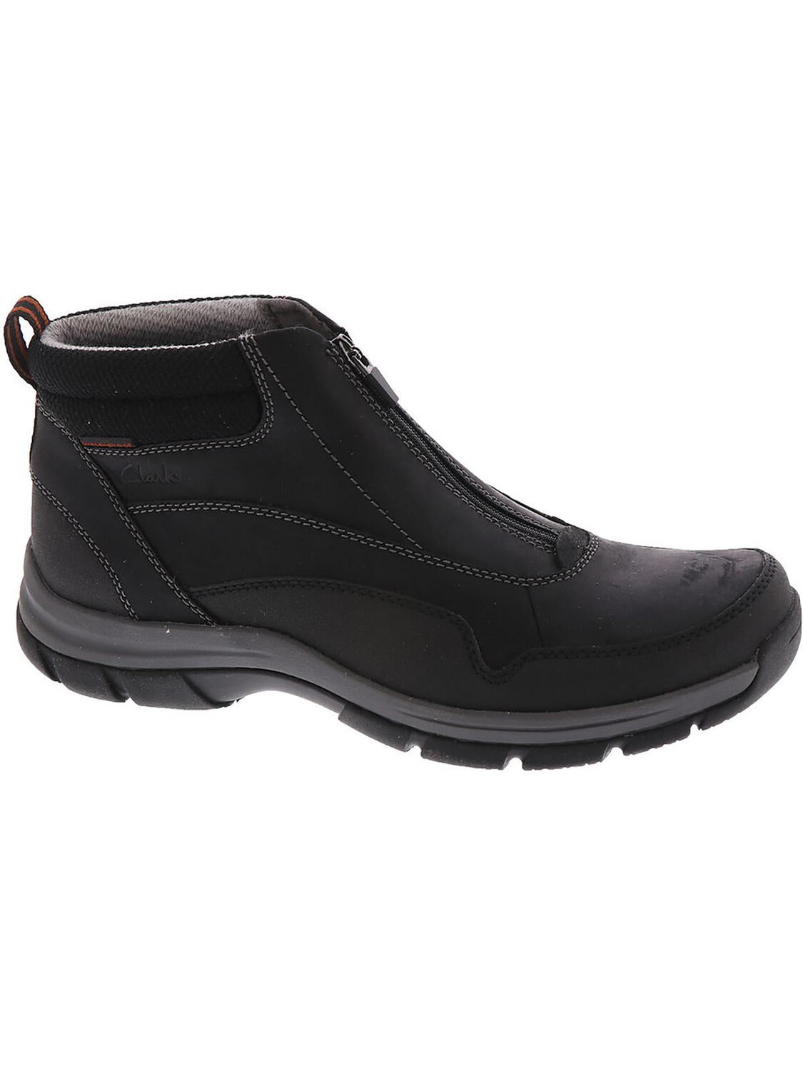 

Мужские кожаные водонепроницаемые ботильоны Walpath с молнией Clarks, цвет Black Leather