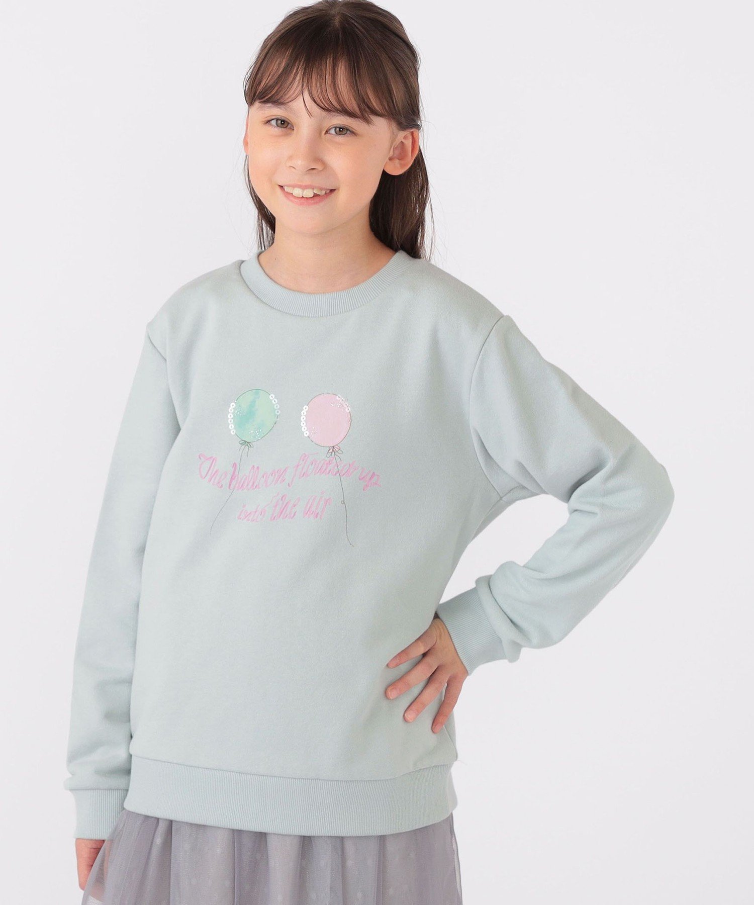 Детские шорты: 140~150 см / Толстовка с воздушным шаром SHIPS KIDS, Light blue — фото 3