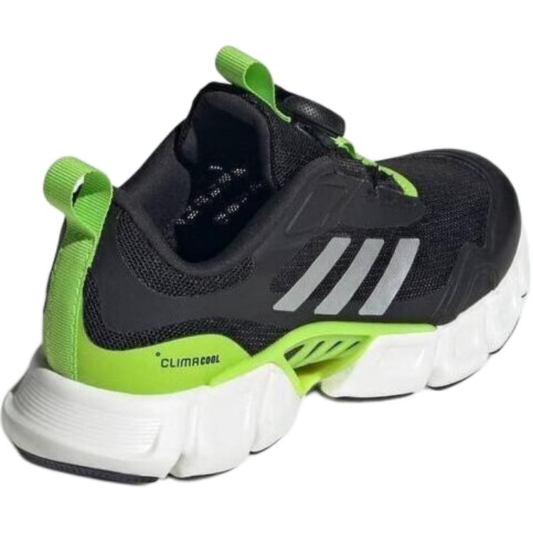 Кроссовки для бега Climacool Ventania с противоскользящим покрытием и износостойкостью, низкие, детские Adidas, черный/зеленый — фото 3
