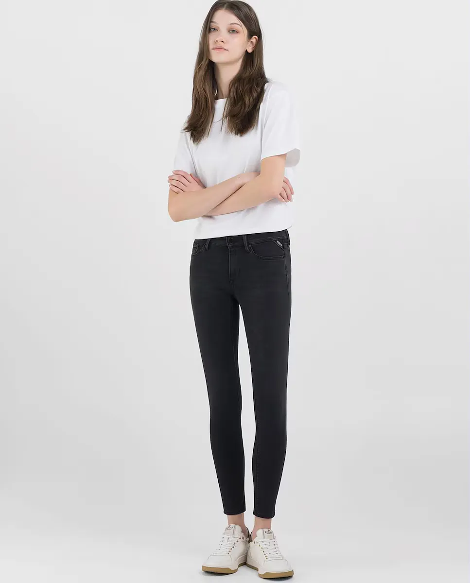 

Женские джинсы скинни с карманами Replay, чёрный