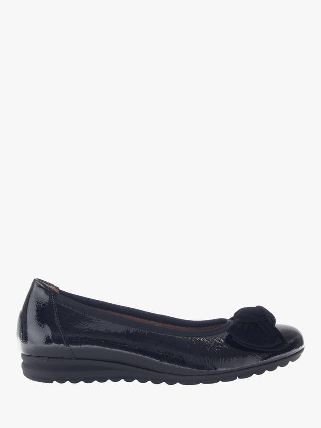 Балетки Sage Wide Fit из лаковой кожи Gabor, Black