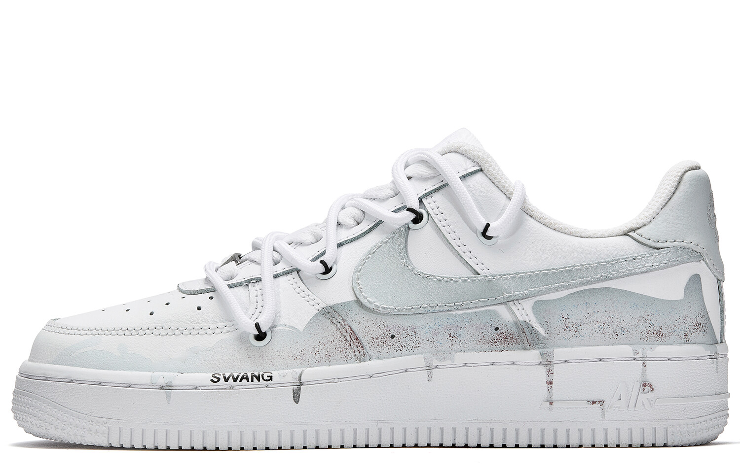 

Мужские кроссовки для скейтбординга Nike Air Force 1, Silver/White