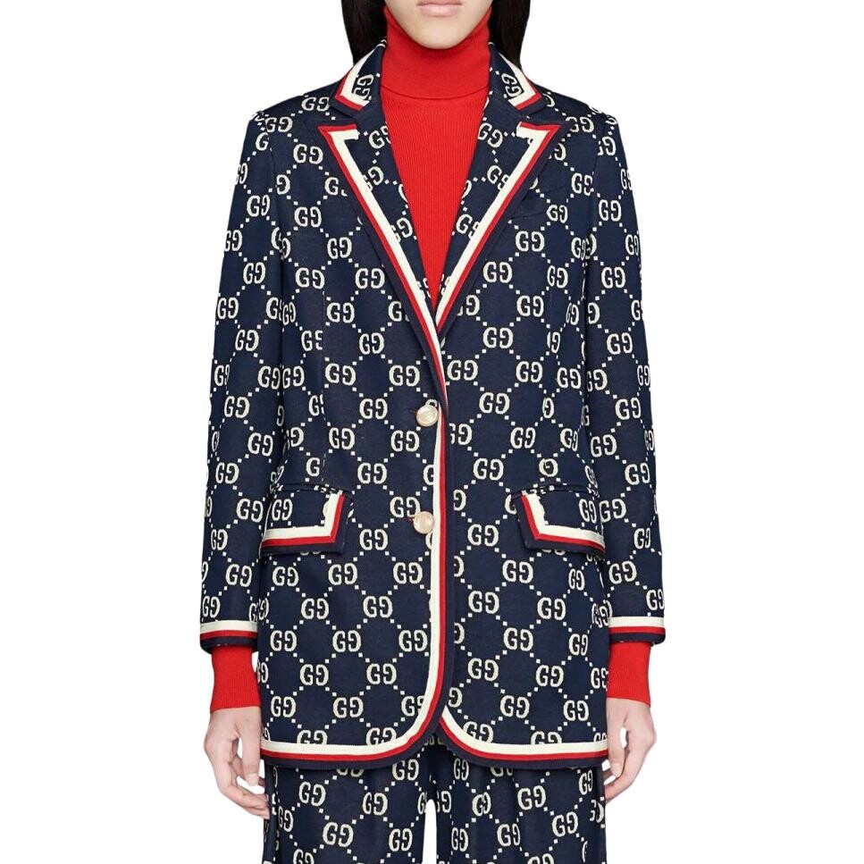 Деловой костюм женский темно-синий Gucci — фото 2