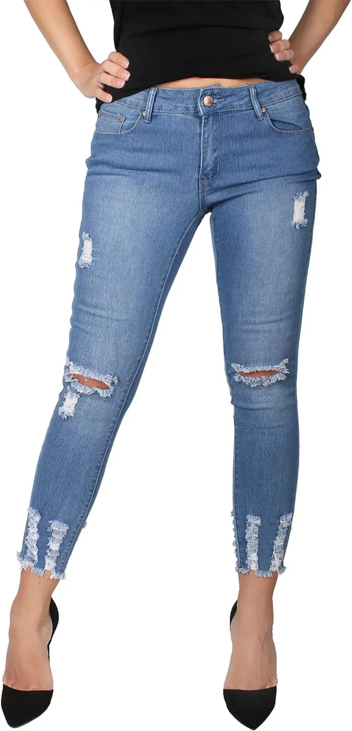 

2LUV Женские эластичные джинсы скинни с 5 карманами