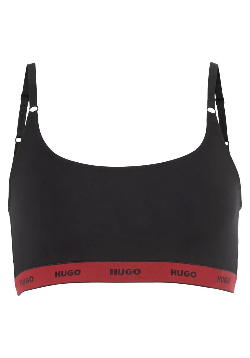 

Бюстгальтер без косточек HUGO Underwear "TWIN BRALETTE STRIPE", с эластичным поясом, черный