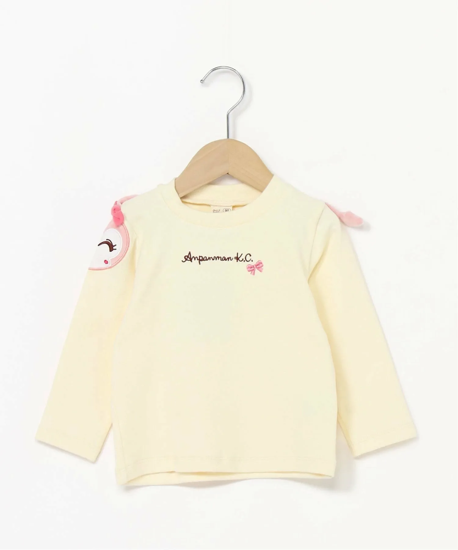 Детская коллекция ANPANMAN / (K) Пуловер с аппликацией на рукаве и лице Anpanman Kids Collection, cream — фото 2