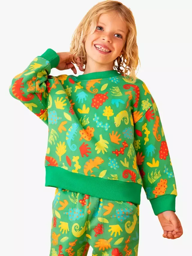 Детская толстовка из превосходного хлопкового флиса, Chameleon Camp Frugi — фото 2