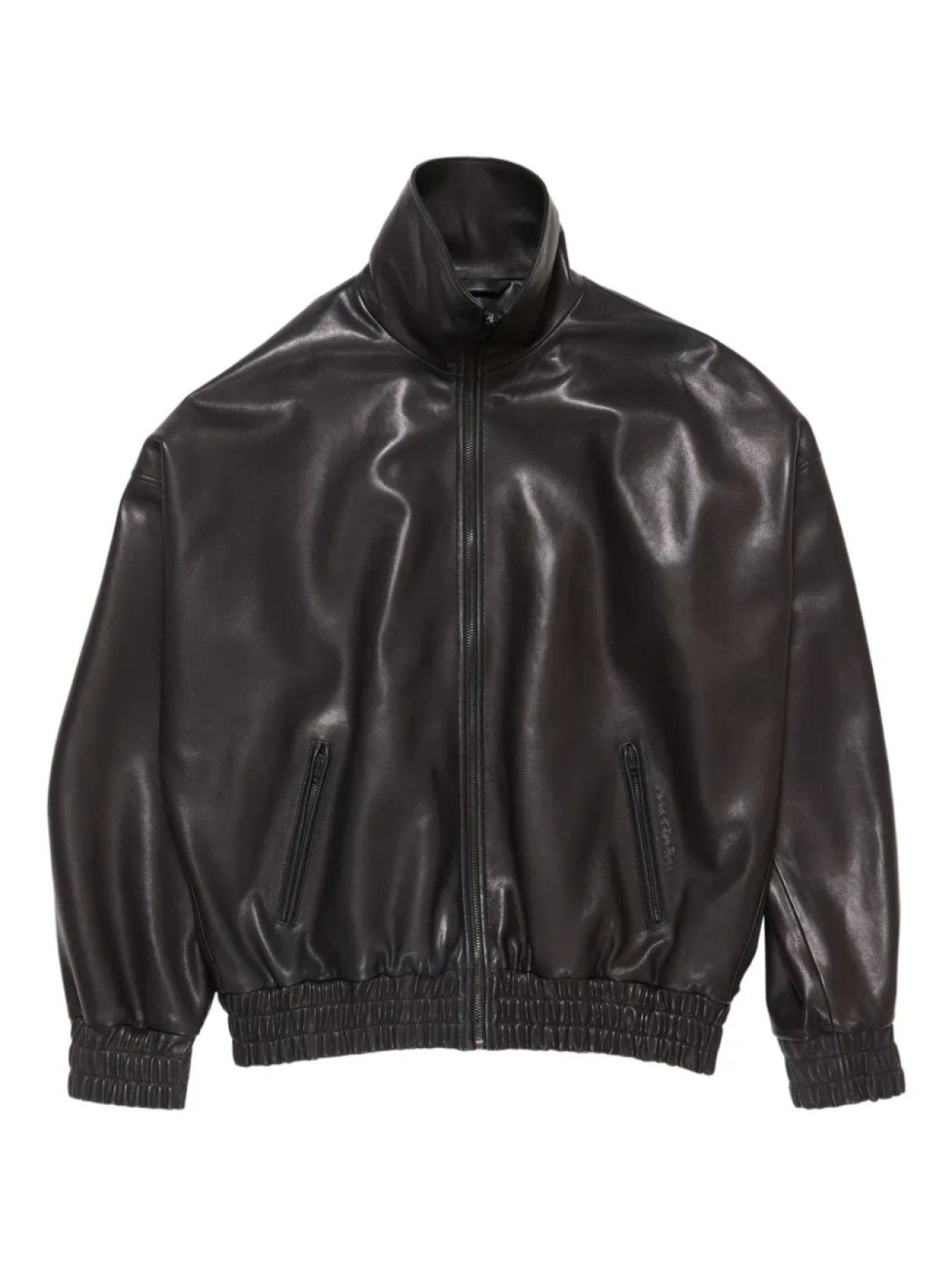 

Кожаная куртка на молнии Acne Studios, черный