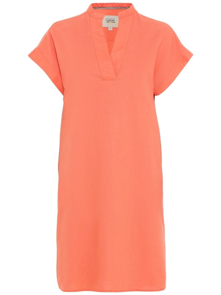 

Короткое платье Camel Active Schlupfkleid aus einem Leinenmix, цвет Coral