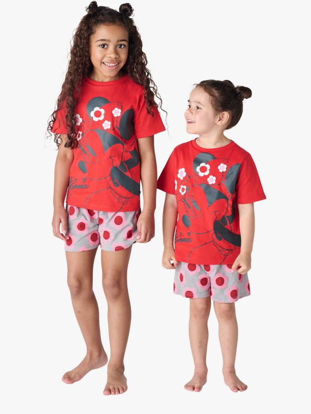 Детский пижамный комплект Minnie Mouse из хлопка Brand Threads, Red/Multi — фото 2
