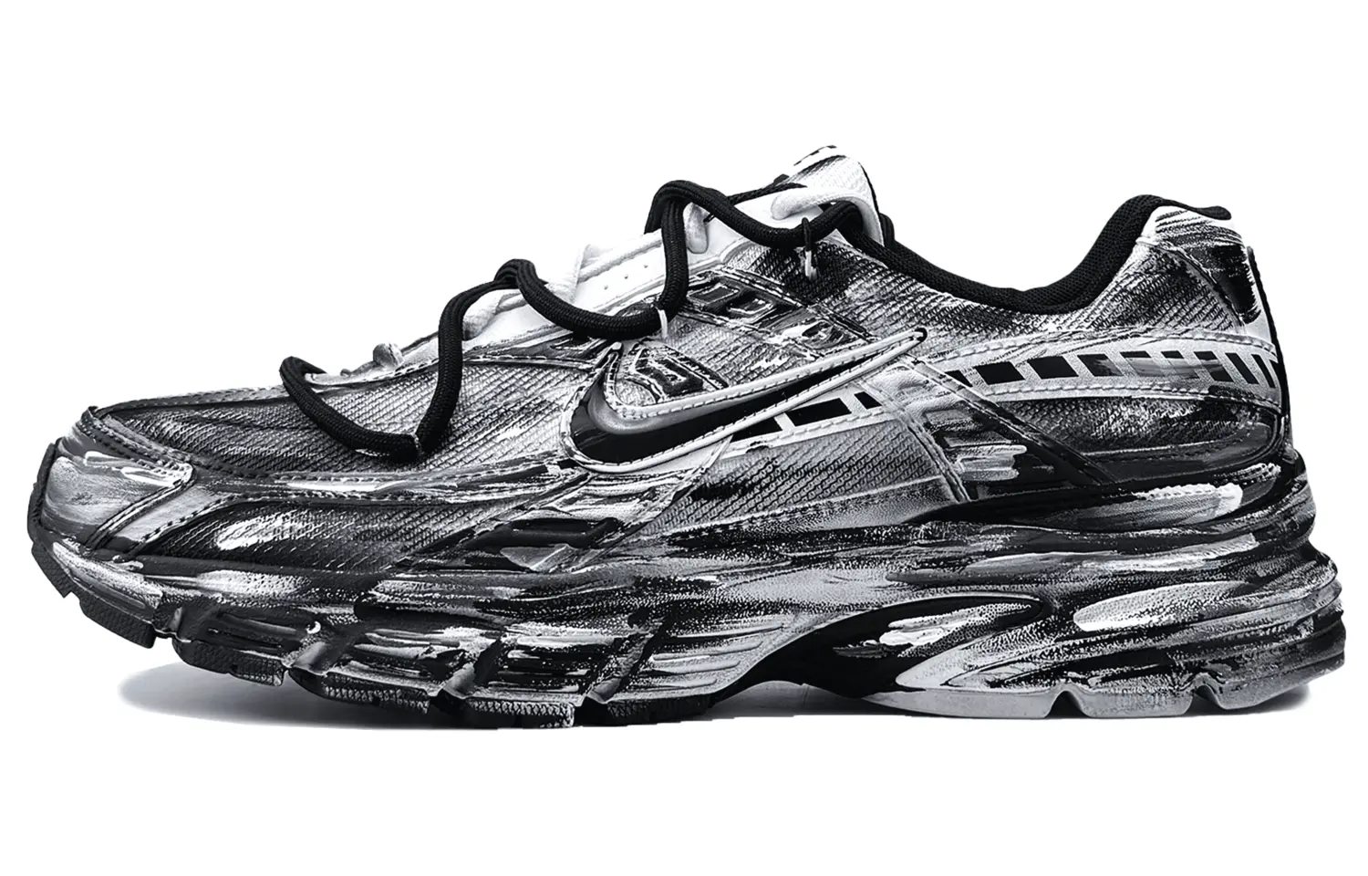 

Nike Кроссовки Initiator для бега по городу, износостойкие, низкие, повседневные, цвет черный, белый