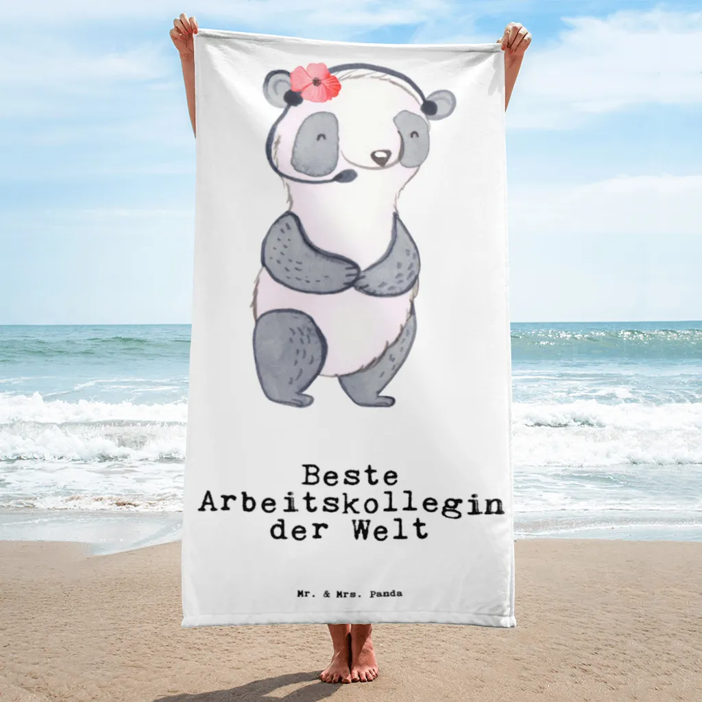 

Пляжное полотенце Mr. & Mrs. Panda, белый