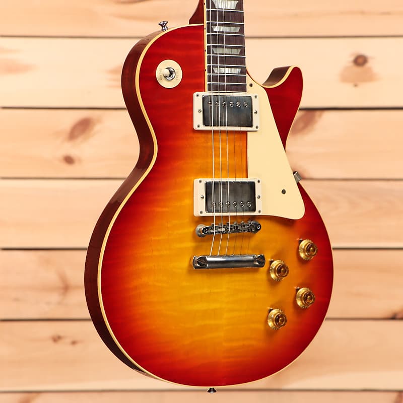 

Электрогитара Gibson 1959 Les Paul Standard Reissue VOS - Washed Cherry Sunburst - 933862 - PLEK'd