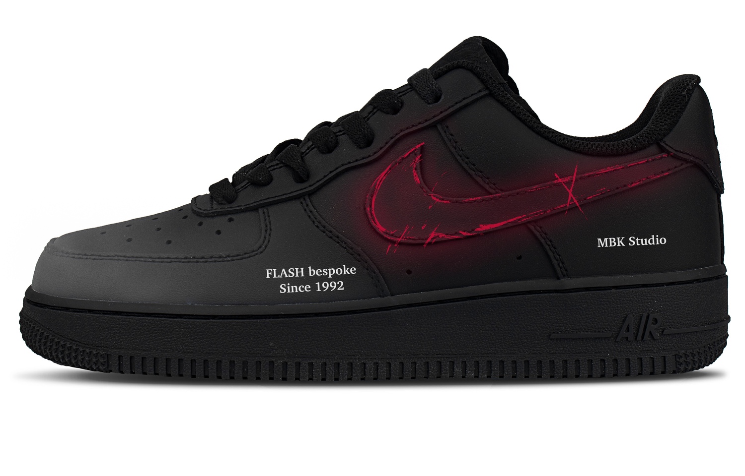 

Кроссовки для скейтбординга Air Force 1 Crimson Abyss Abrasion Resistant Low top мужские Nike, черный/красный