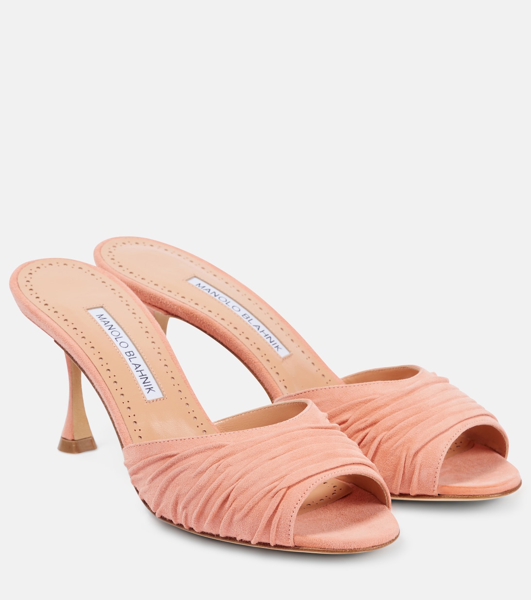 Пируа 70 мюли из замши Manolo Blahnik, 8601 Mcor