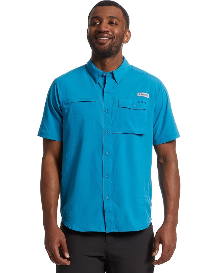 

Рубашка Columbia Wild Cast Short Sleeve Shirt, цвет Blue Echo