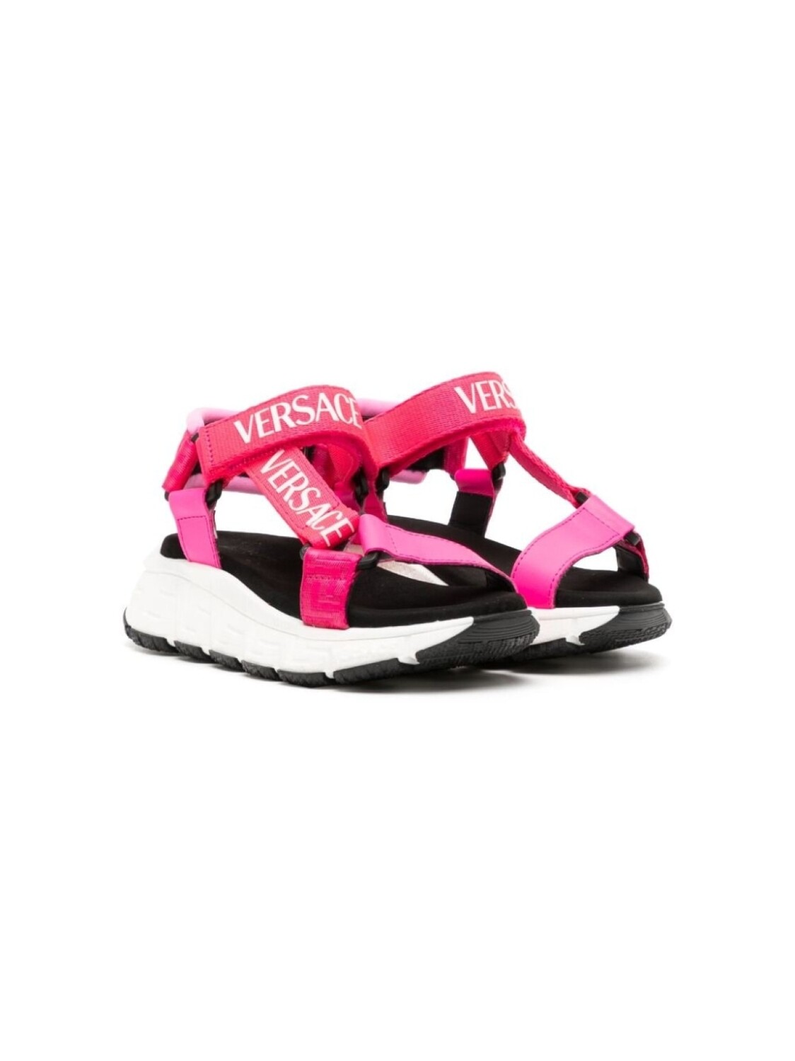 

Сандалии на липучках с логотипом Versace Kids, розовый