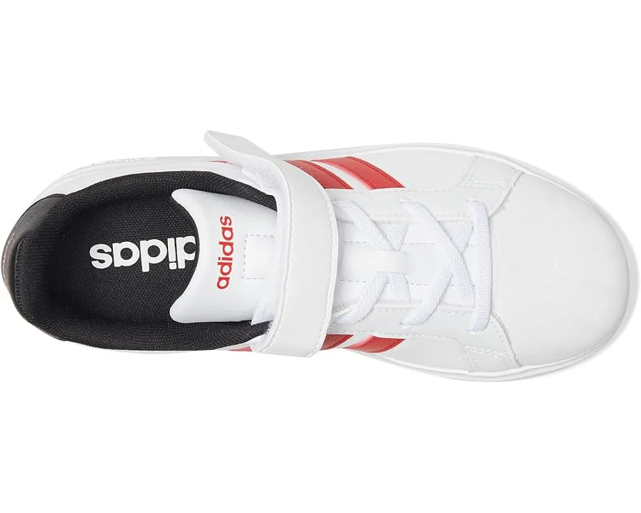 Кроссовки Adidas Kids Streetalk Elastic Lace Shoes (Little Kid), White/Better Scarlet/Black — фото 2