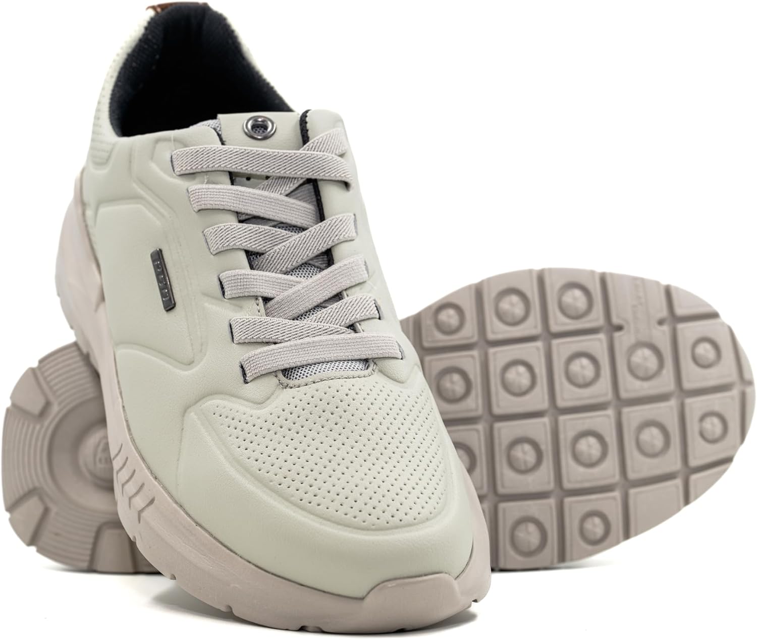 

Мужские современные повседневные кожаные кроссовки PEGADA, стелька с эффектом памяти, дышащий микрофибра, низкие спортивные туфли, модель 172602, повседневная носка, слоновая кость