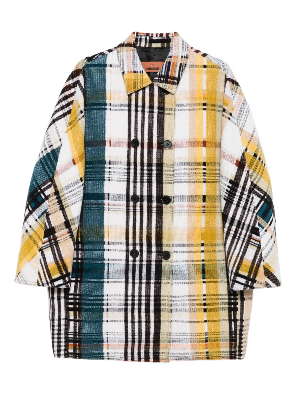 

Шерстяное двубортное пальто Missoni, белый