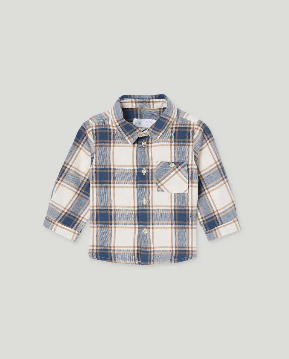 

Фланелевая рубашка в клетку для маленького мальчика Baby El Corte Inglés, синий