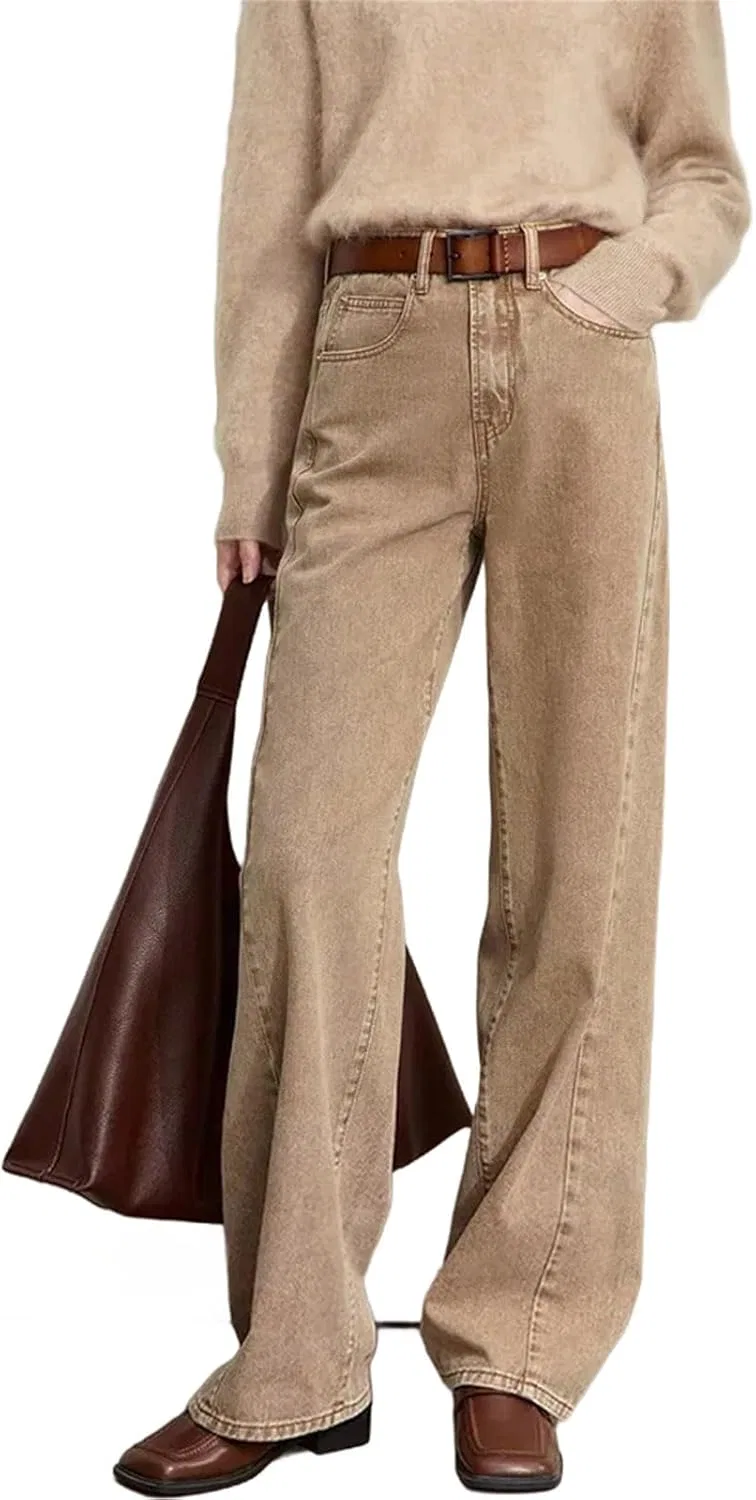 Джинсы прямые свободные Earth Yellow
