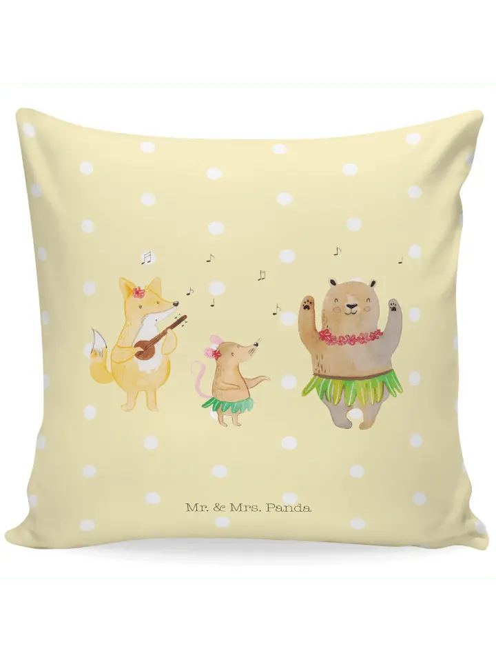 

Подушка Mr & Mrs Panda 40x40 Waldtiere Aloha, пастельно-желтый