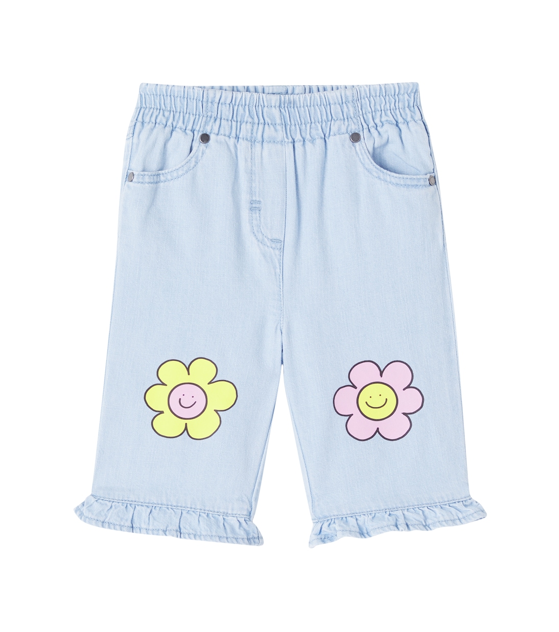 

Джинсы с цветочным принтом для малышей Stella McCartney Kids, Azure-Blue