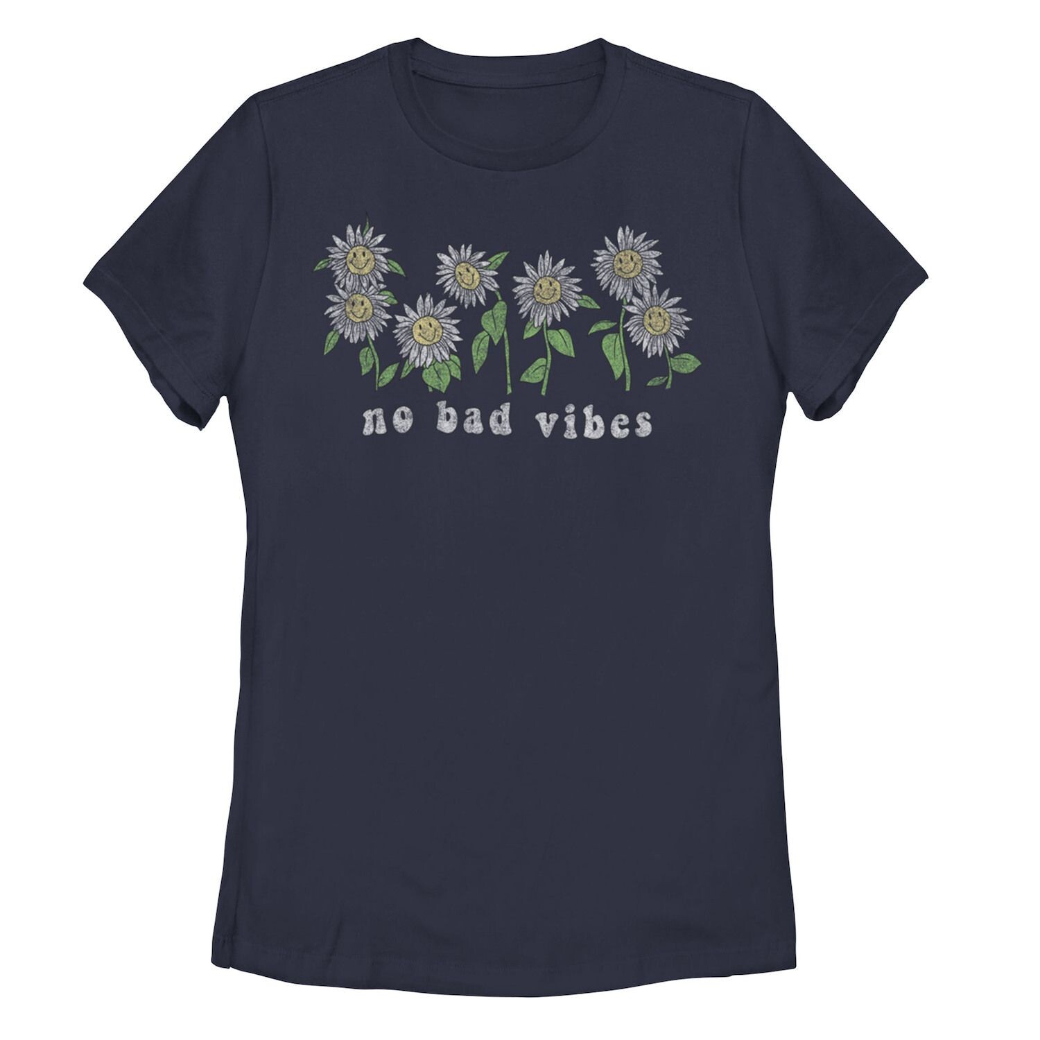 

Детская футболка с цветочным рисунком «No Bad Vibes»