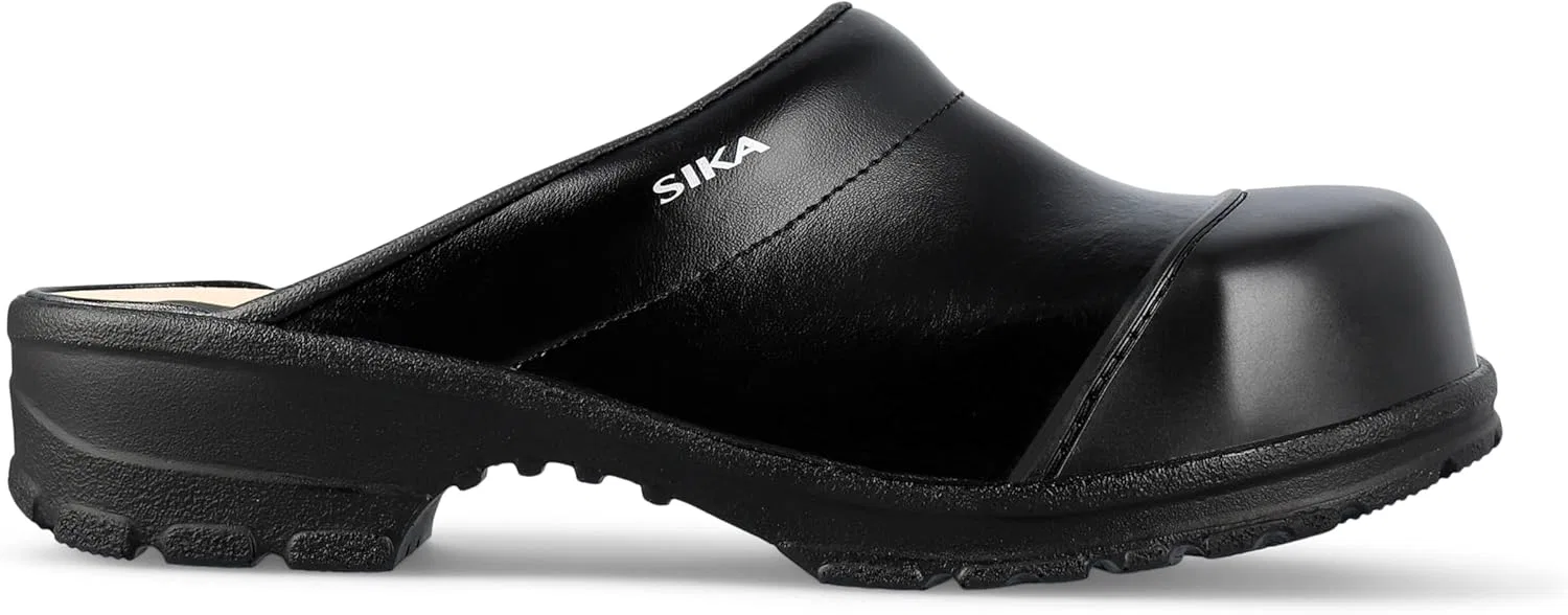 Сабо SIKA 54 Comfort Robust - широкая посадка и деревянная стелька - идеально подходят для сельского хозяйства, лесного хозяйства и рыболовства, легкой и тяжелой промышленности, строительства и ремесел, транспорта и складского хозяйства, Black — фото 2