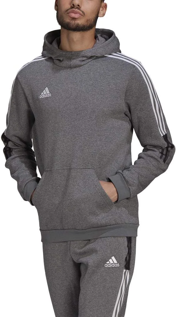 Толстовка с капюшоном Adidas Tiro 21 мужская, серый — фото 2