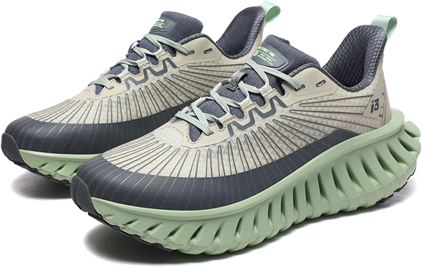 

Мужские кроссовки для пеших прогулок, модные беговые и туристические кроссовки с амортизацией и поддержкой, теннисные и для кросс-тренинга, нескользящая спортивная обувь для тренировок Dacnakby, зеленый