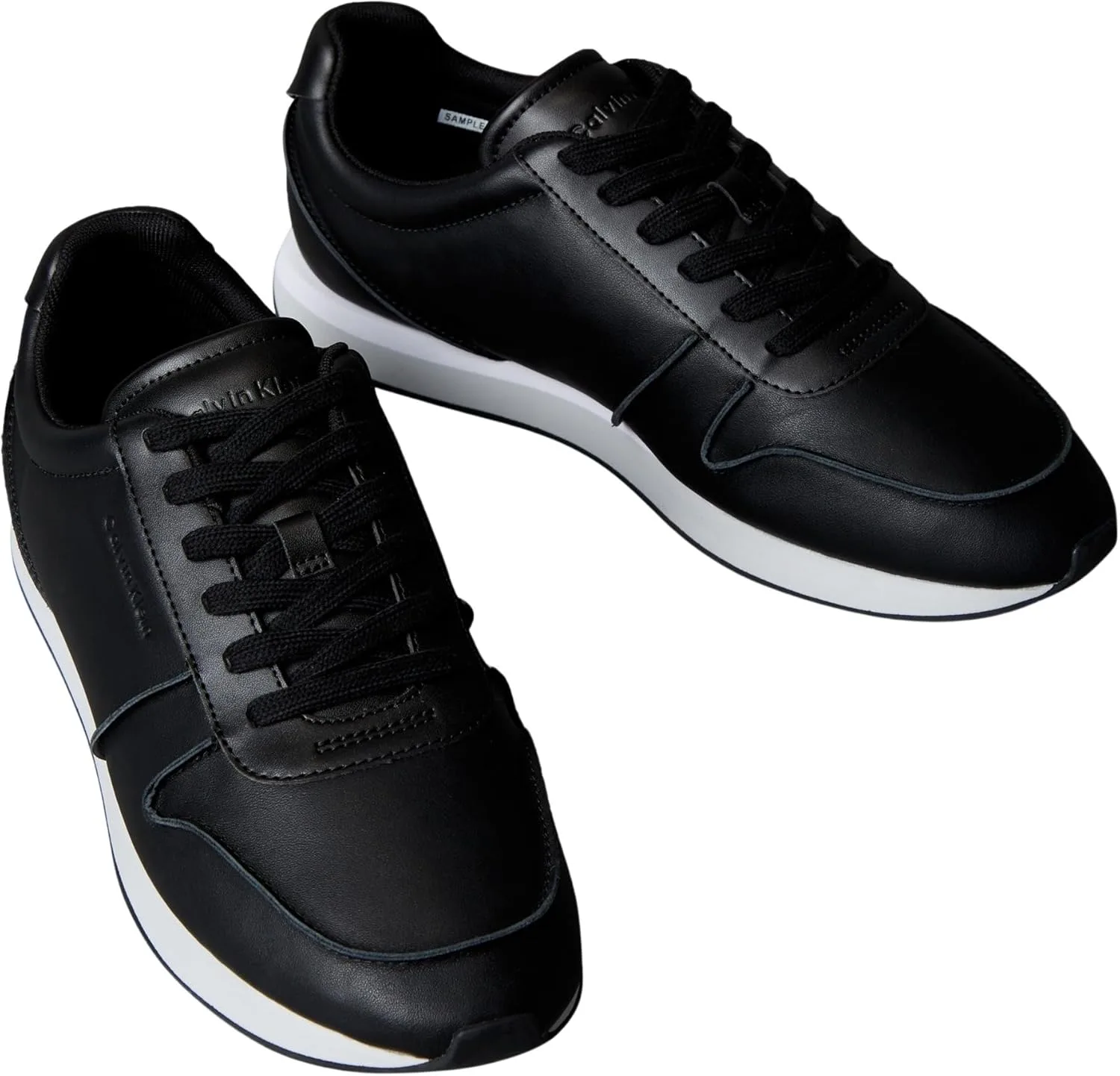 Мужские кроссовки Calvin Klein Retro Runner на шнуровке LTH Pinch Ym0ym01455 Low Top, белый/черный — фото 3
