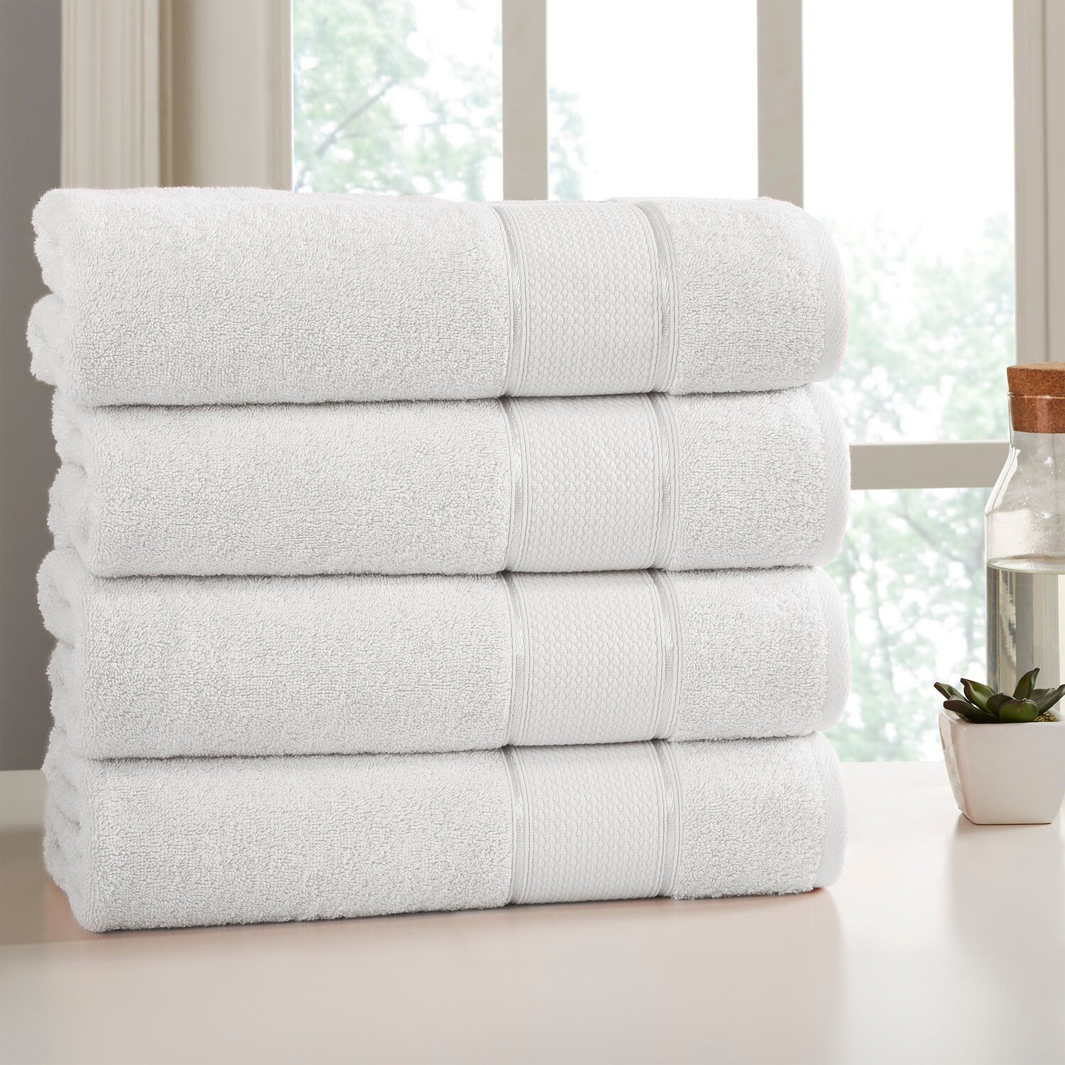 

Комплект из 4 простыней для ванной SpunLoft Modern Threads, цвет White