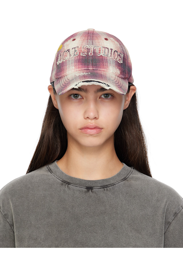 

Acne Studios Розовая потертая кепка