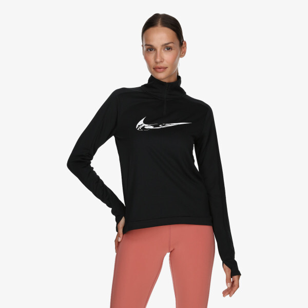 

Футболка с длинными рукавами и галочкой Nike, черный